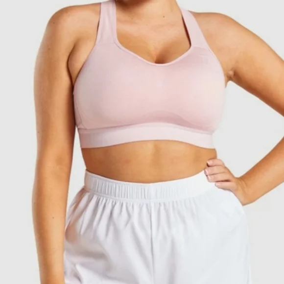 Gymshark light pink sport bra women's size medium - Picture 1 of 8